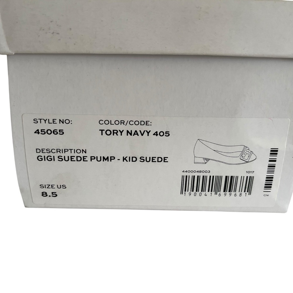 Tory Burch "GiGi" Suede Pump in Tory Navy Blue 8.5 - Picture 8 of 8